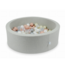 Grey ball pit with 200 soft balls – stylish and safe playtime fun