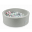 Grey ball pit with 200 soft balls – stylish and safe playtime fun