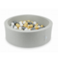 Grey ball pit with 200 soft balls – stylish and safe playtime fun