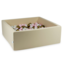 Square Cotton Ball Pit | Beige with 600 soft balls for endless fun