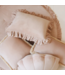 Sierkussen velvet abrikoos met franje – Soft Touch collectie