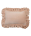Sierkussen velvet abrikoos met franje – Soft Touch collectie