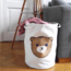 Speelgoedmand Teddy Solo – schattige opbergmand met beerprint voor kinderkamer