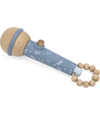 Label Label Houten microfoon | Blauw