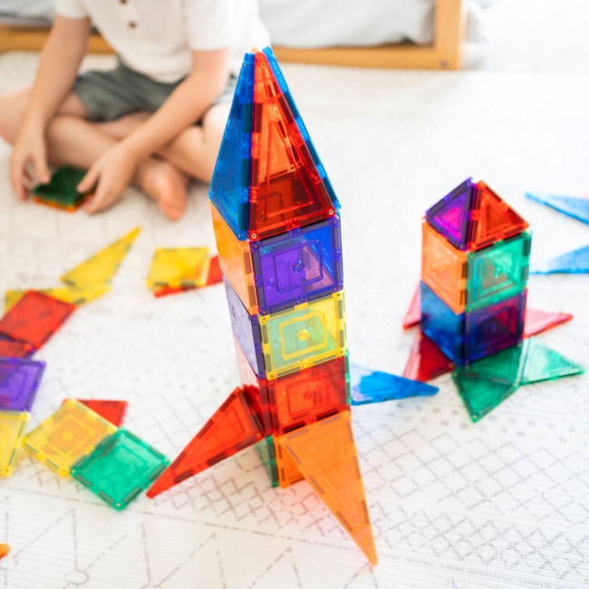 Magnetische tegels – 64-delig basispakket | Educatief & creatief speelgoed voor kinderen