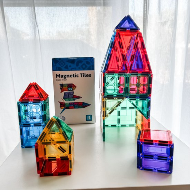 Magnetische tegels – 64-delig basispakket | Educatief & creatief speelgoed voor kinderen