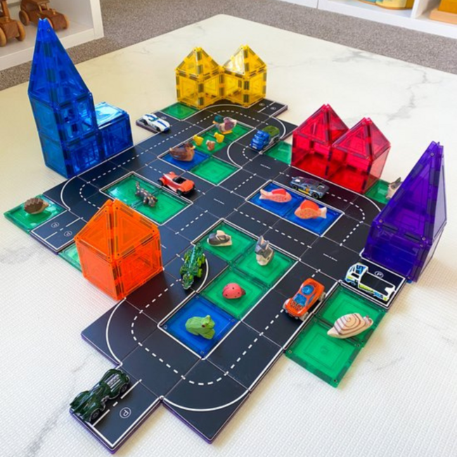 40-delige wegen toppers voor magnetische tegels – bouw je eigen autowegennetwerk