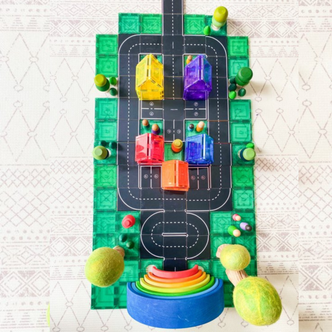 40-delige wegen toppers voor magnetische tegels – bouw je eigen autowegennetwerk