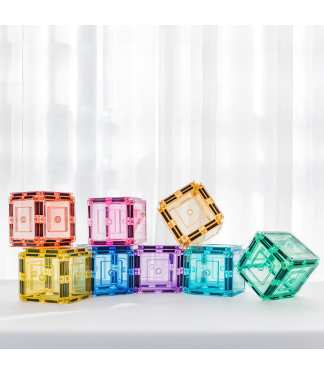 Pastel magnetische tegels bouwpakket 112-delig – creatief STEM-speelgoed