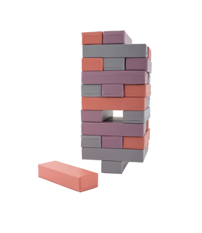 Softplay Tumbling Tower foamblokken – 30-delig, zachte blokken in pastel pink