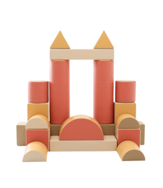 IGLU Softplay Foam blokken kasteel | Pastel roze