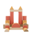 Foamblokken speelkasteel – zacht pastelroze design voor school & opvang