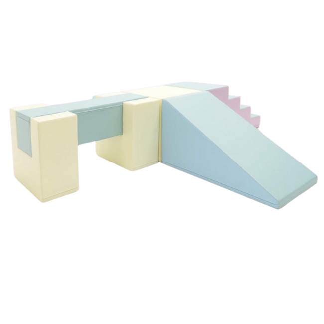 Blocs en mousse pont d’équilibre aux couleurs pastel pour grimper & équilibrer