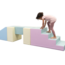 Foam blocks balance bridge in soft pastel colors for climbing & balancing