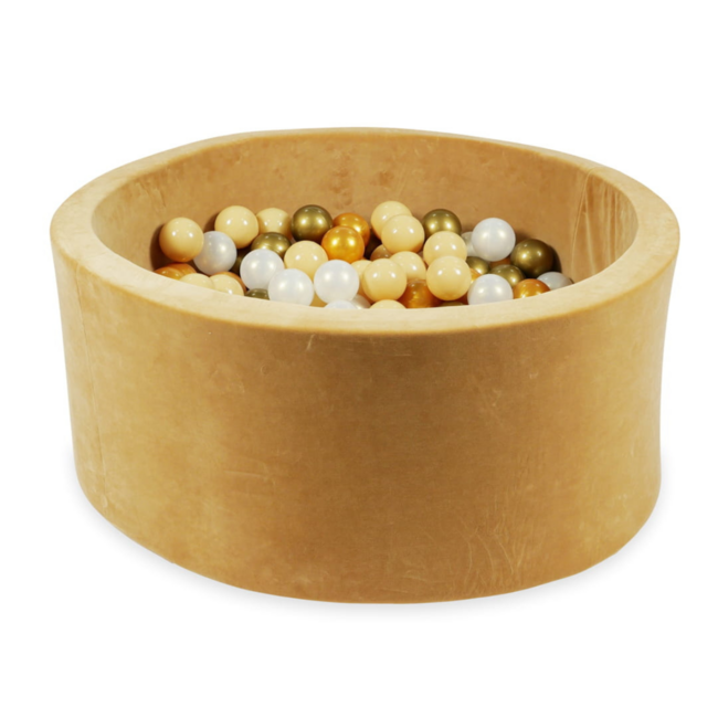 Soft Velvet Ball Pit 300 Balls | Caramel | Luxury, safe and compact