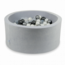 Soft Velvet Ball Pit 300 Balls | Light Grey | Luxury & safe