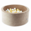 Soft Velvet Ball Pit 300 Balls | Dark Beige | Luxury & safe