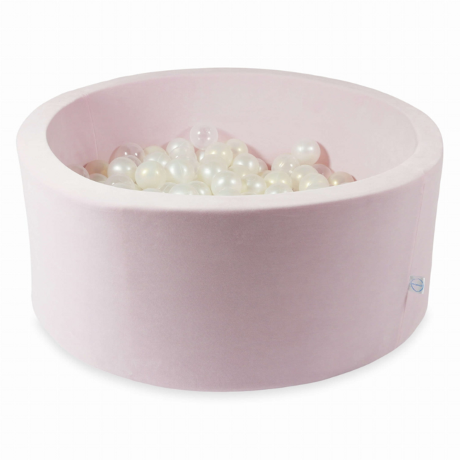 Soft Velvet Ball Pit 300 Balls | Light Pink | Luxury & safe