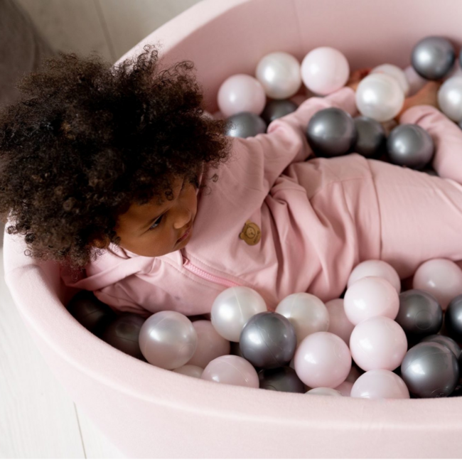 Ballenbak soft velvet 300 ballen | Licht roze | Luxe en veilig