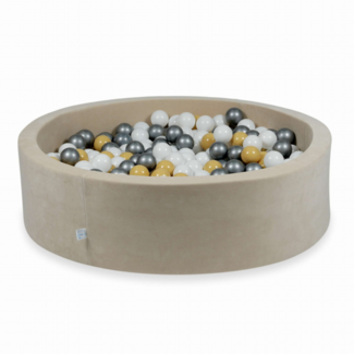 Mimii Soft Velvet Ball Pit 400 Balls | Beige