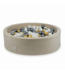 Beige velvet ballenbak 110 cm met 400 ballen – stijlvol en veilig speelplezier