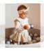 Beige velvet ballenbak 110 cm met 400 ballen – stijlvol en veilig speelplezier