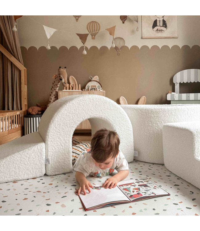 Foam speelset wit teddy zonder brug – met hill – motorische ontwikkeling