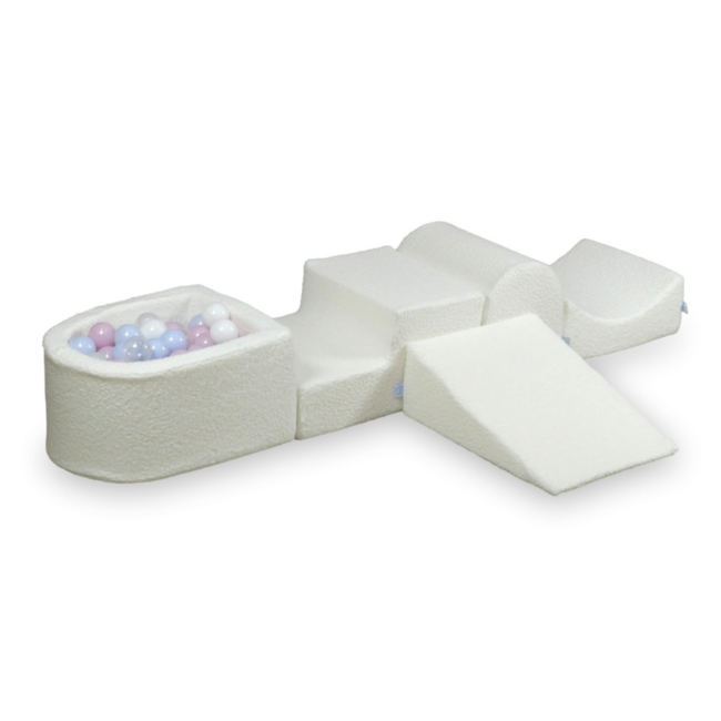 Foam speelset wit teddy zonder brug – met hill – motorische ontwikkeling