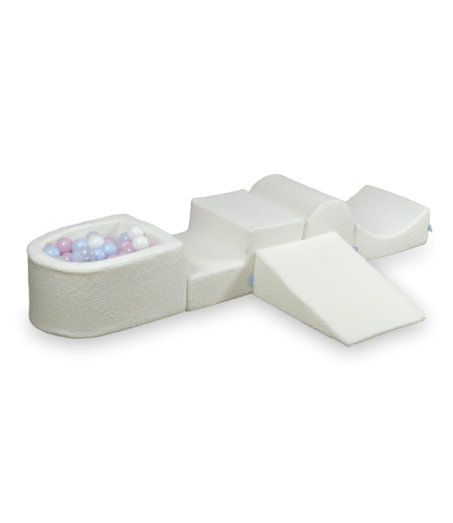 Foam speelset wit teddy zonder brug – met hill – motorische ontwikkeling