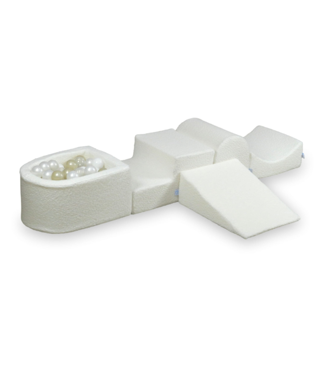 Foam speelset wit teddy zonder brug – met hill – motorische ontwikkeling