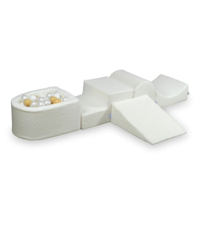 Foam speelset wit teddy zonder brug – met hill – motorische ontwikkeling
