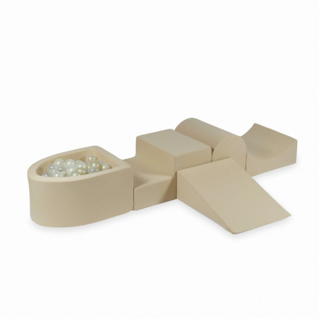 Foam speelset beige van polyester – zachte speelblokken