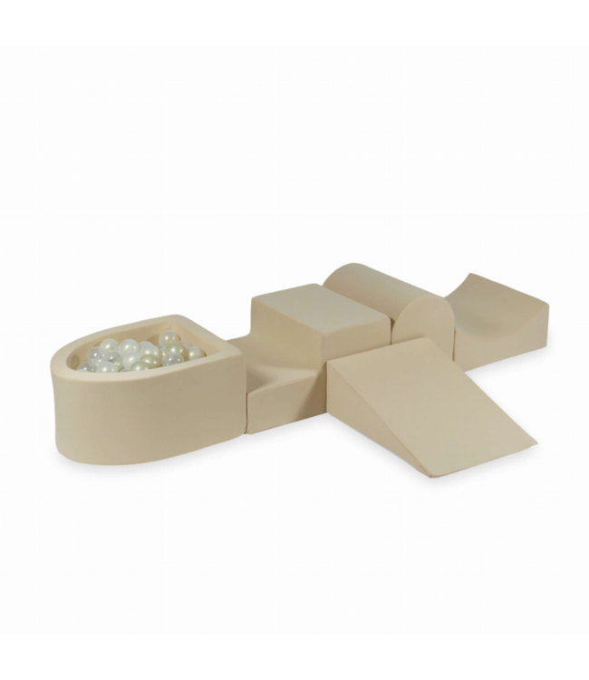 Foam speelset beige van polyester – zachte speelblokken