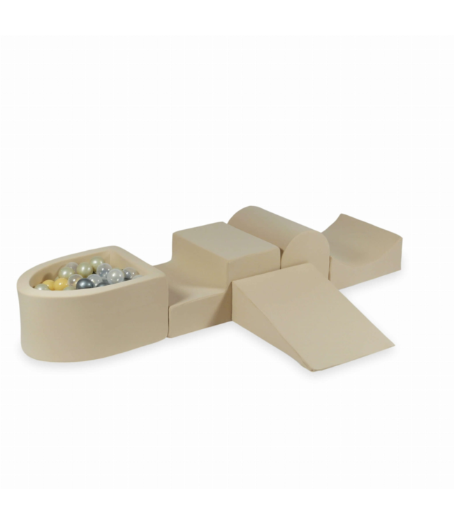 Foam speelset beige van polyester – zachte speelblokken