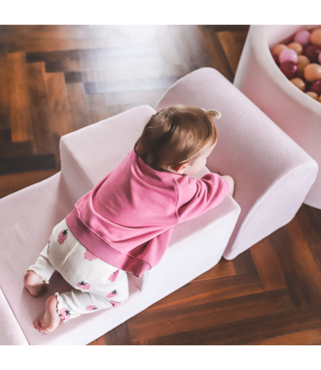 Lichtroze velvet foam speelset – zachte blokken voor ontwikkeling & spel