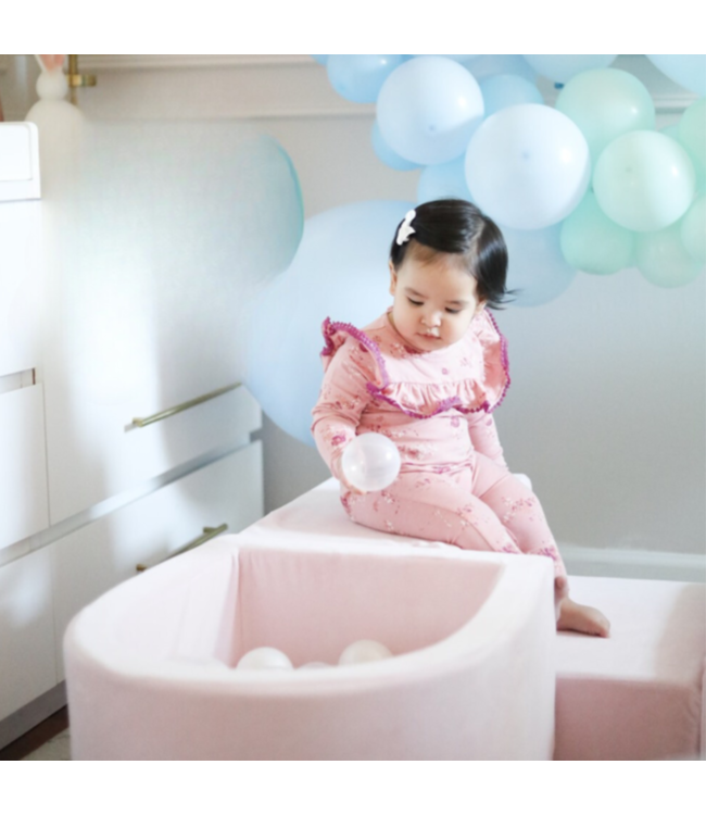 Lichtroze velvet foam speelset – zachte blokken voor ontwikkeling & spel