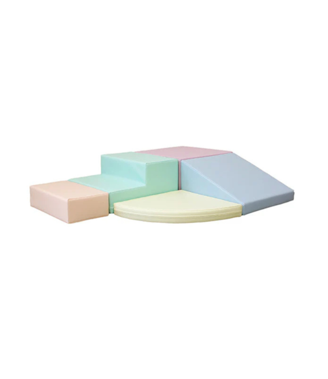 Foam blokken set corner pastel kleuren – zachte en kleurrijke blokken voor creatief spel en motorische ontwikkeling