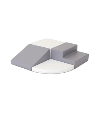 IGLU Softplay Foam blokken set  Corner crawler | Grijs wit IGLU Softplay Foam blokken set  Corner crawler | Grijs wit