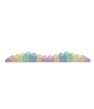IGLU Softplay Foam blokken hindernisbaan | Pastel kleuren