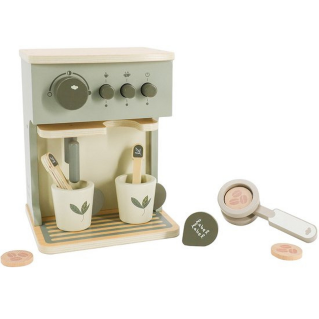 Houten espressomachine olive – Baristaspeelgoed