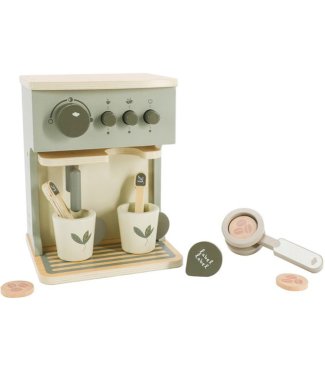Houten espressomachine olive – Baristaspeelgoed