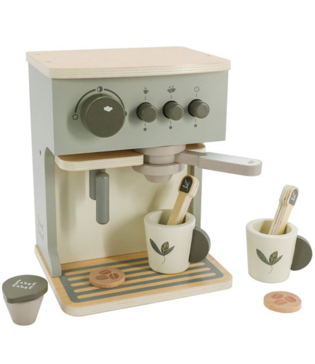 Houten espressomachine olive – Baristaspeelgoed