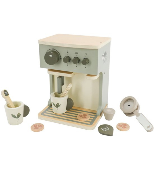 Houten espressomachine olive – Baristaspeelgoed
