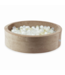 Donker beige velvet ballenbak 110 cm met 400 ballen – luxe & stijlvol speelplezier