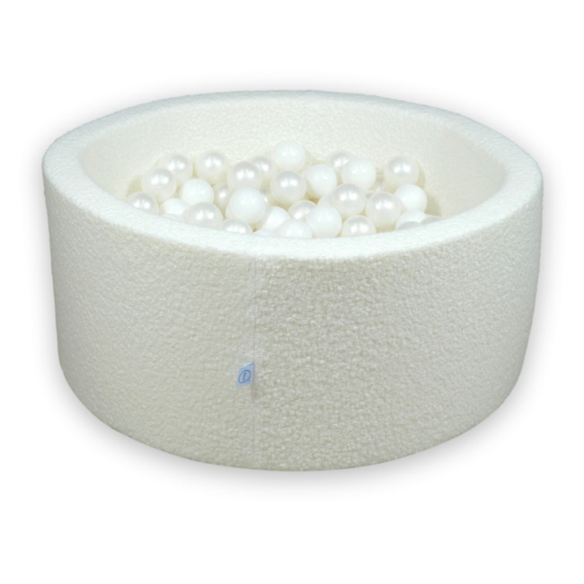 Witte teddy ballenbak met 300 ballen – veilig en zacht