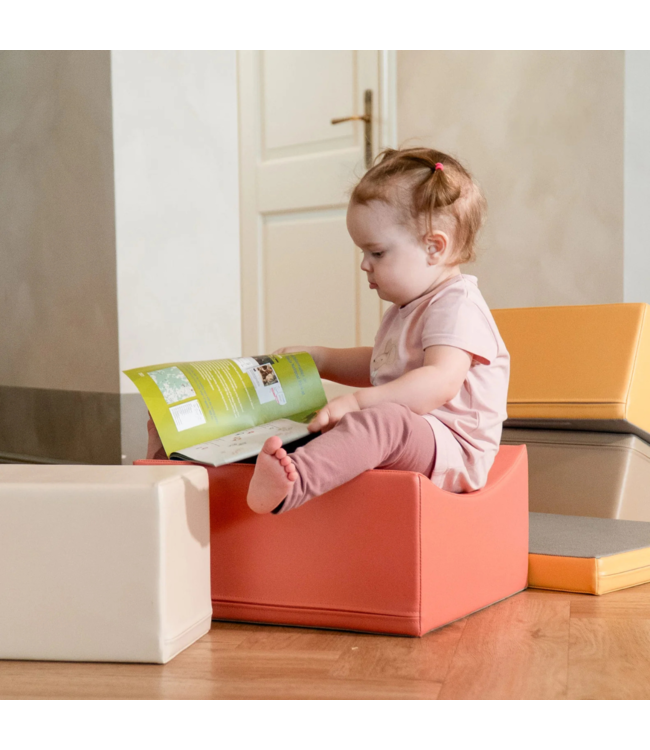 Softplay foam blokken set in pastel pink – stimuleert motoriek en creativiteit