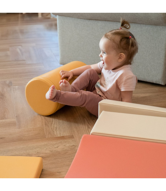 Softplay foam blokken set in pastel pink – stimuleert motoriek en creativiteit