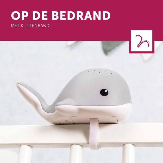 Projektor Wal Wally in Grau – beruhigendes Lichtspiel zur Schlafenszeit