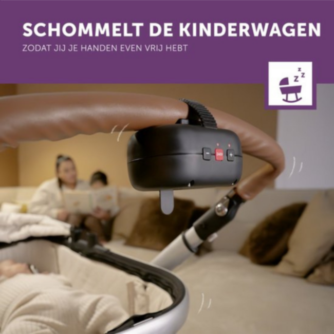 Robby de Rocker babywieg met huilsensor en verstelbare montagebeugel