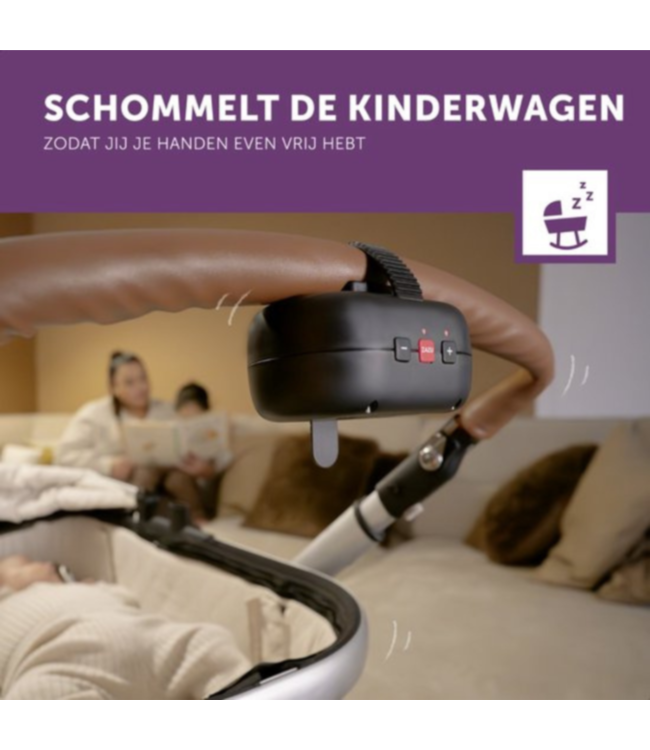 Robby de Rocker babywieg met huilsensor en verstelbare montagebeugel